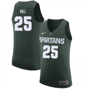 Men Malik Hall Michigan State Spartans #25 Nike NCAA Green Authentic College Stitched Basketball Jersey AL50O14II